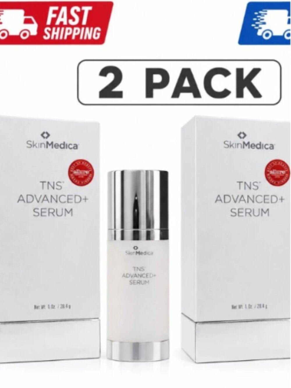 2 x bundle SkinMedica TNS Advanced+ Serum 1oz / 28.4g | EXP 10/28 | New Sealed